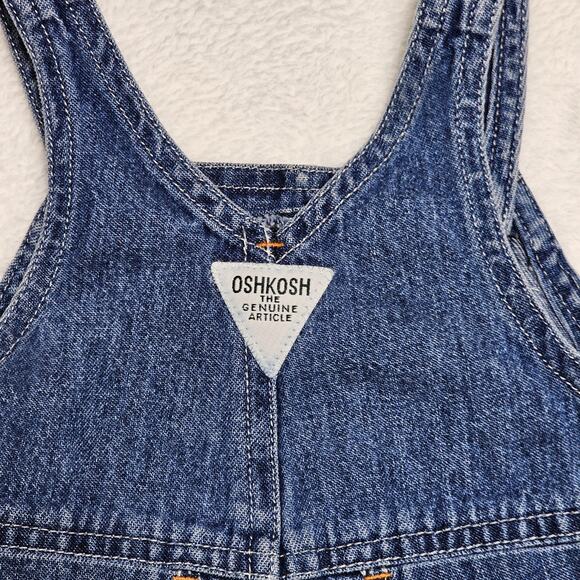 OshKosh Overalls Size 3-6 mo Vintage Fall Squirrel Embroidered Bib Style Pants - Picture 4 of 8